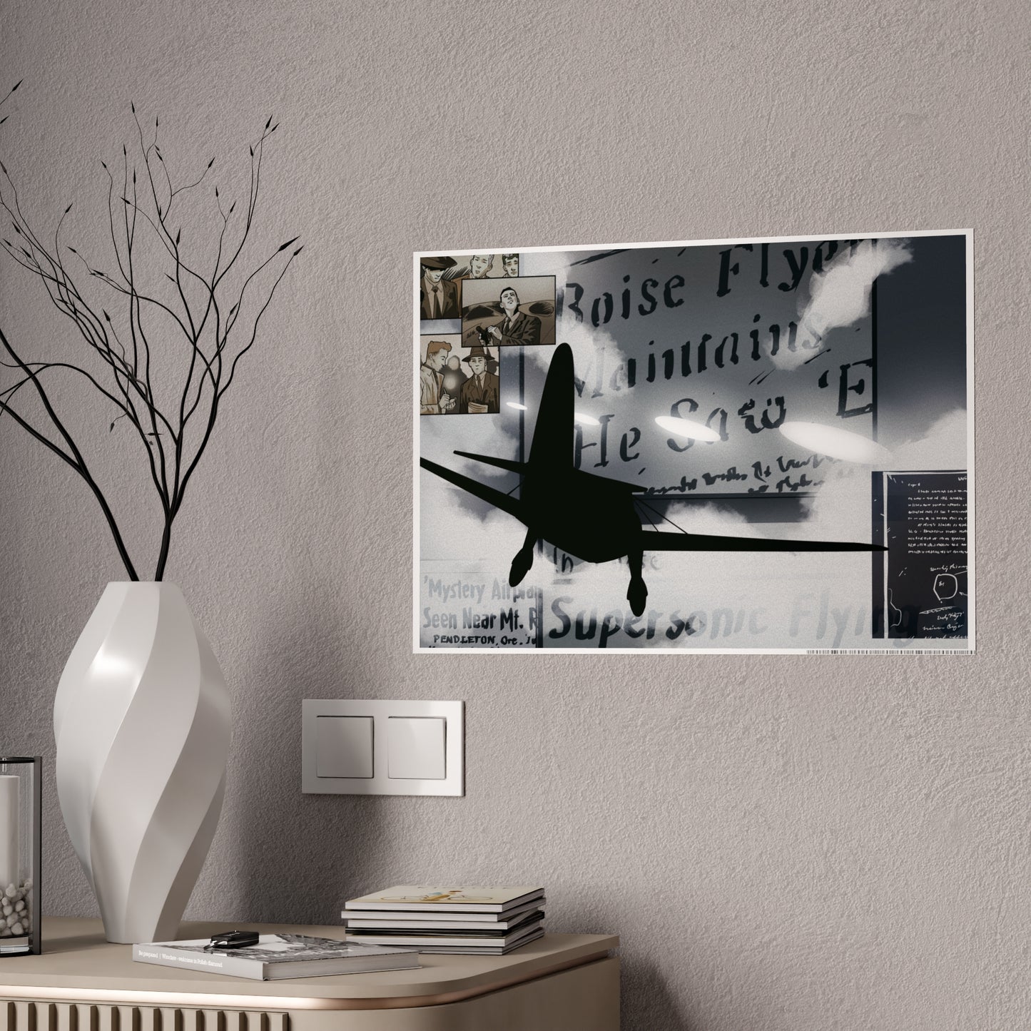 Kenneth Arnold Sighting Glossy Poster